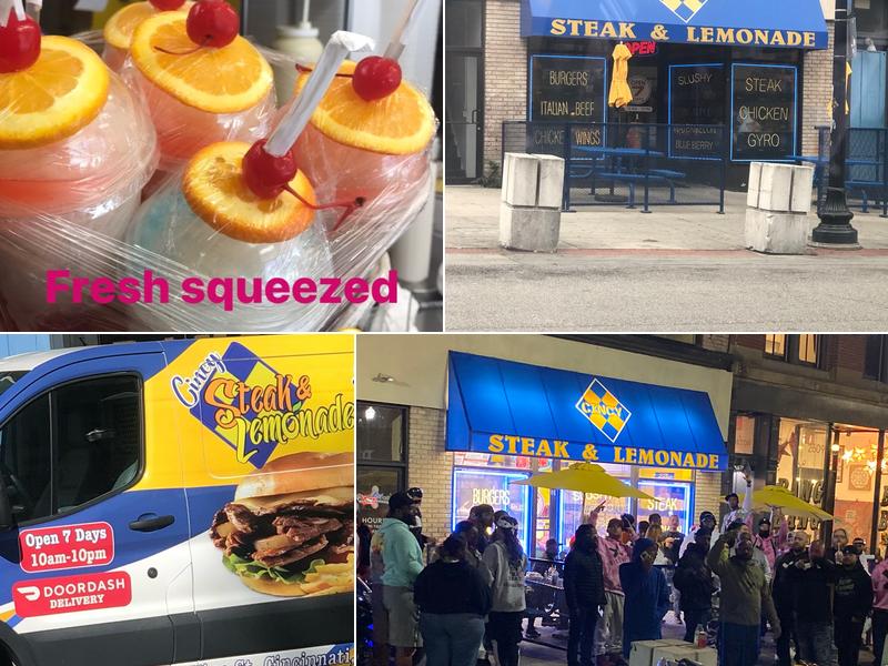 Cincy steak and lemonade