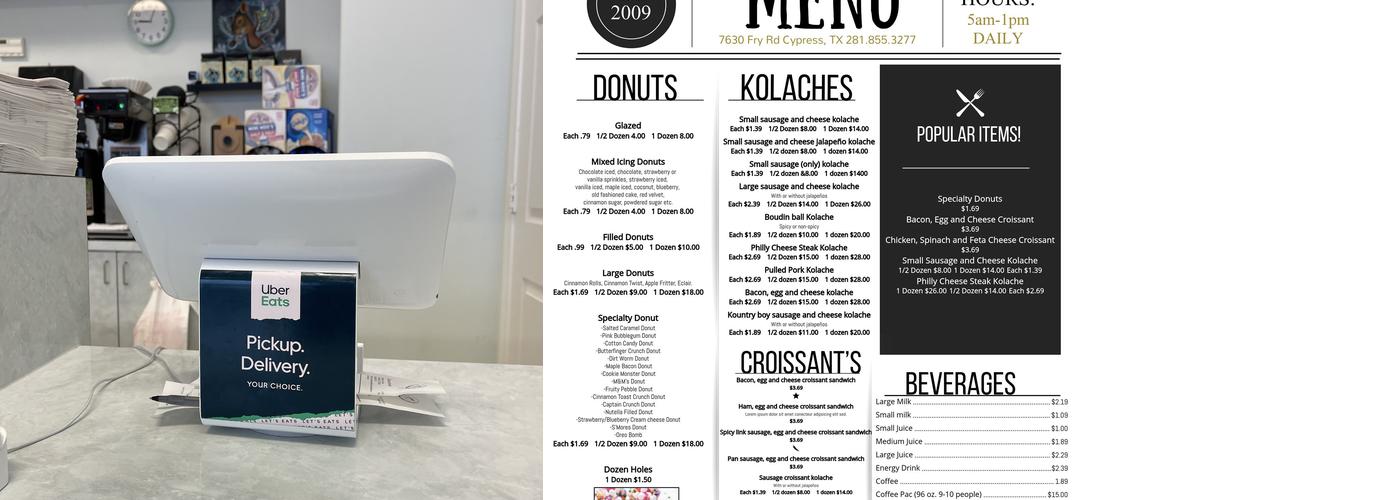 Cocoa Donuts Menu