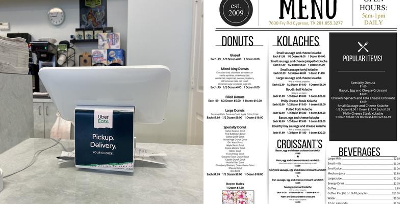 Cocoa Donuts Menu