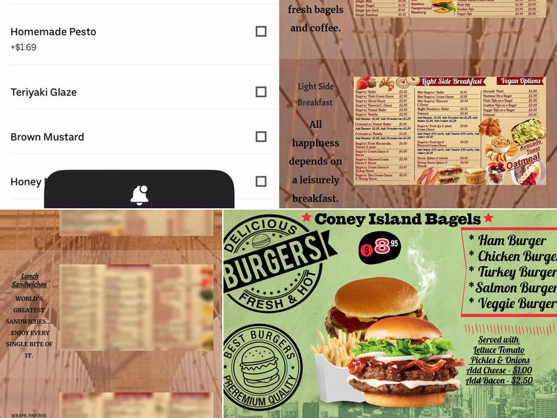Coney Island Bagels Menu