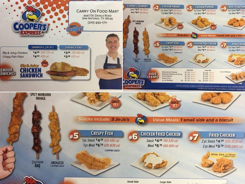 Cooper's Express & Deli Menu