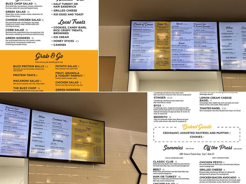 The Buzz Eatery & Treats Menu