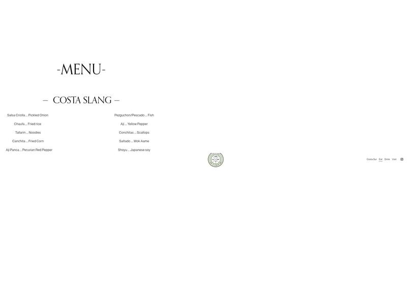 Costa Sur Wok & Ceviche Bar Menu