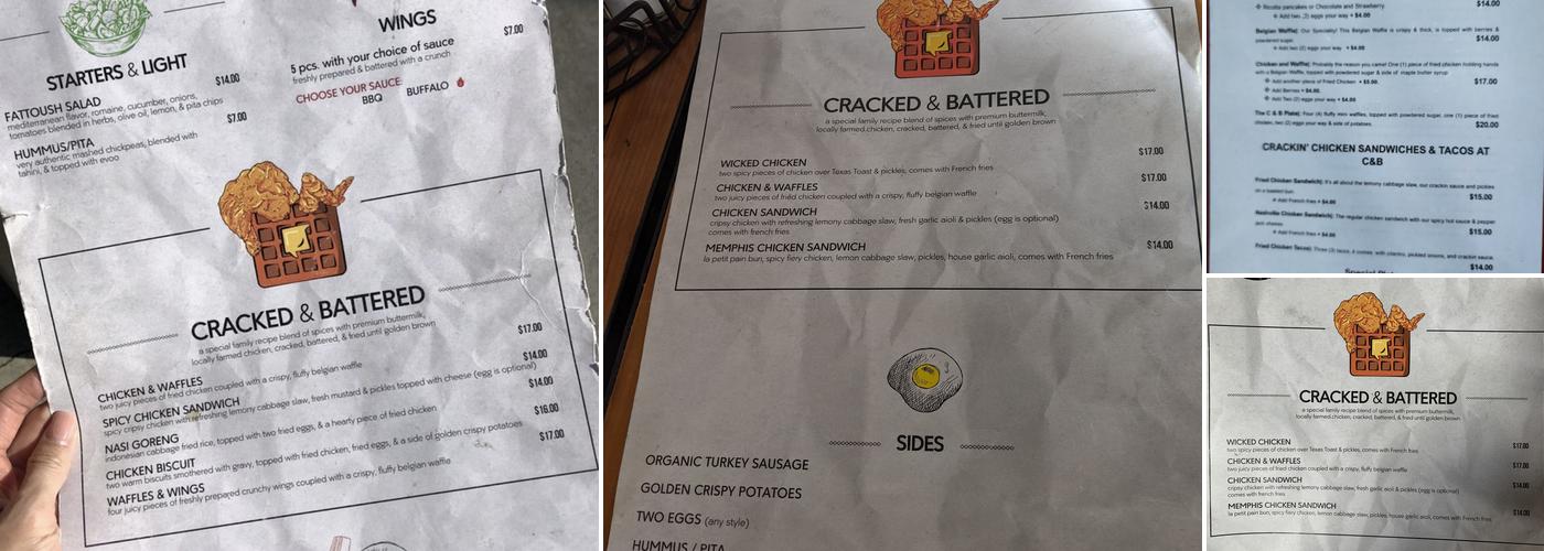 Cracked & Battered Menu