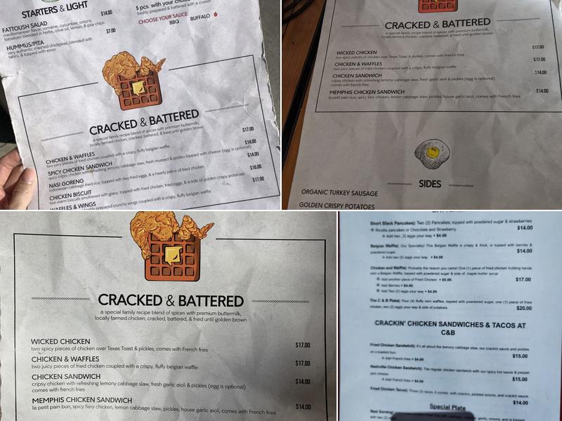 Cracked & Battered Menu