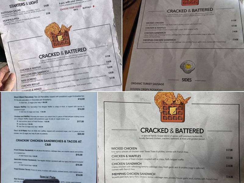 Cracked & Battered Menu
