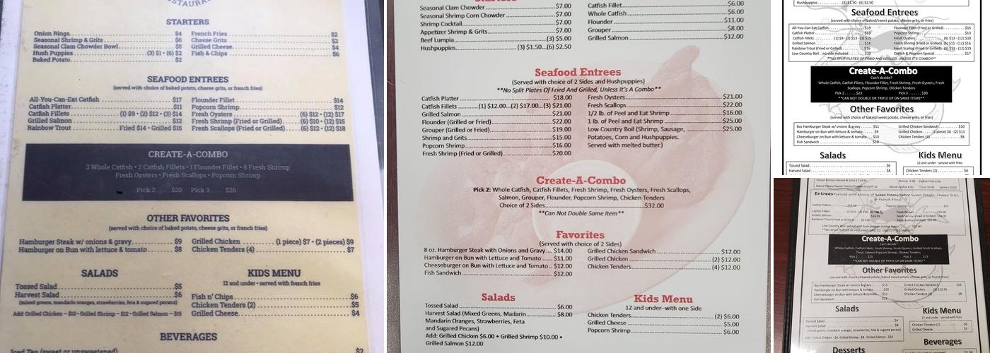 Creekside Caterers LLC Menu