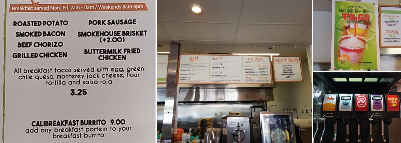 Crush Taco Menu