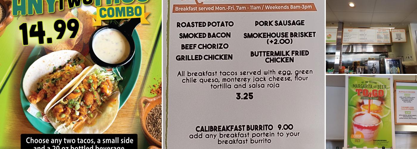 Crush Taco Menu