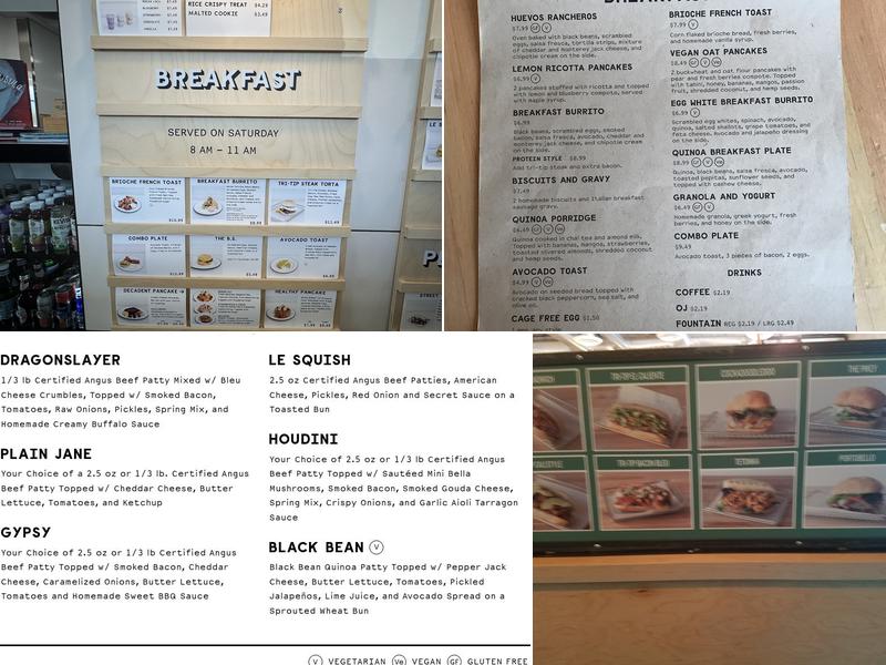 Cubby's Menu