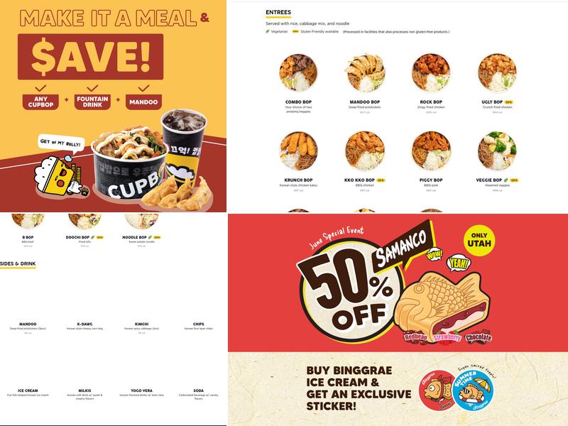 Cupbop - Korean BBQ in a Cup Menu