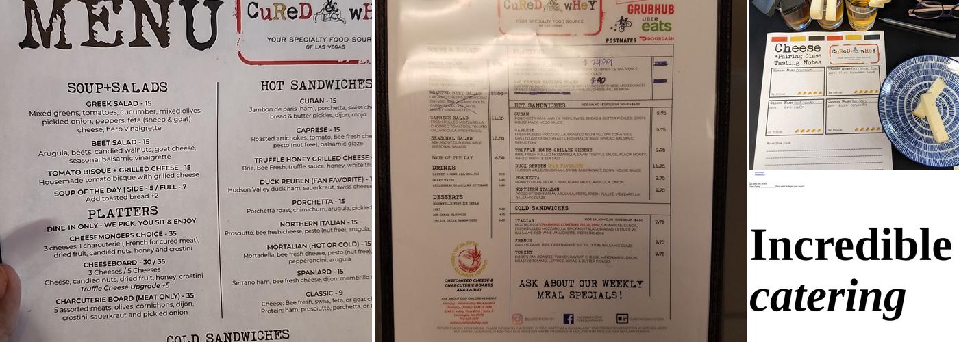 Cured & Whey Menu