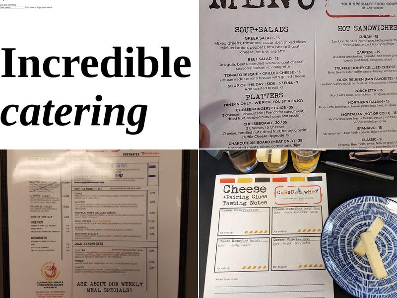 Cured & Whey Menu