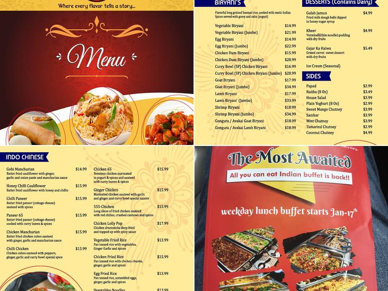 Curry Bowl Orlando - Modern Indian Cuisine Menu