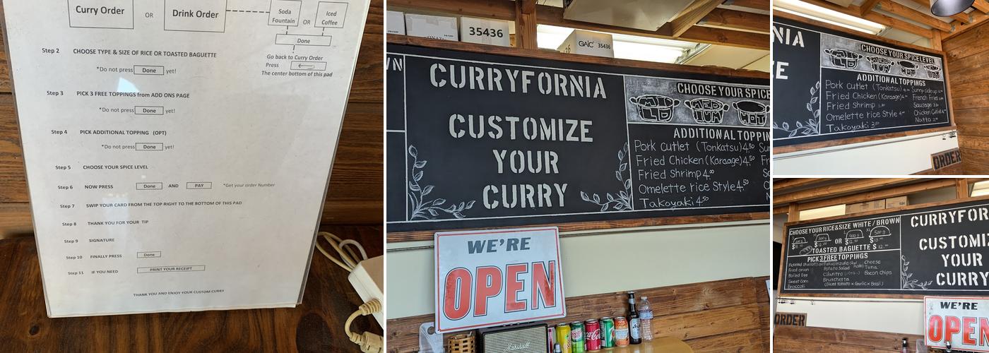 Curryfornia Menu