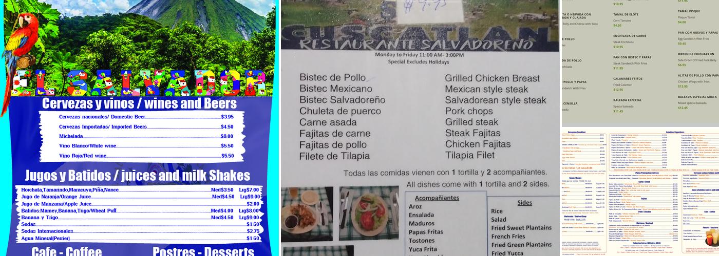 Cuscatlan Restaurant Menu