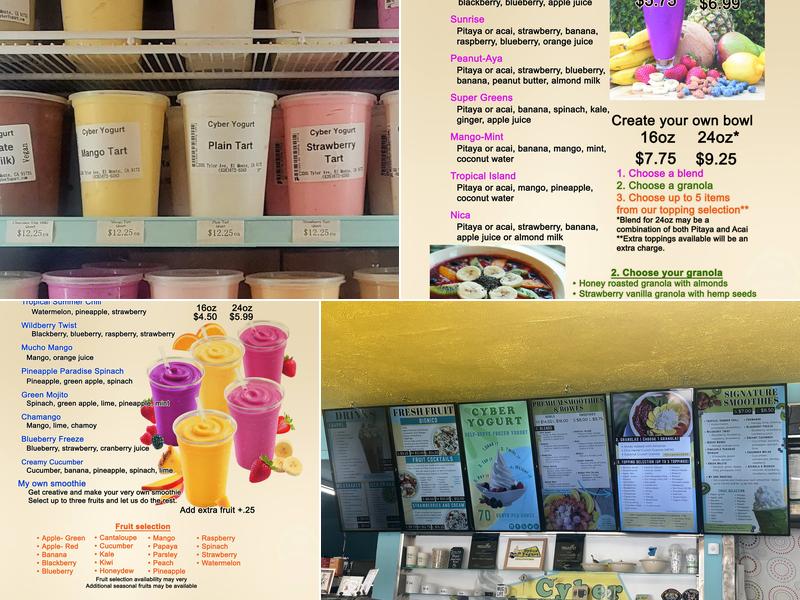 Cyber Yogurt Menu