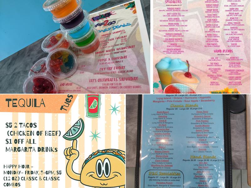 Daiquiris 2 Go Menu