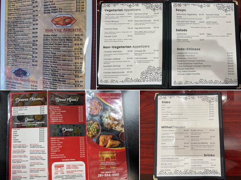 Desi Kitchen Menu