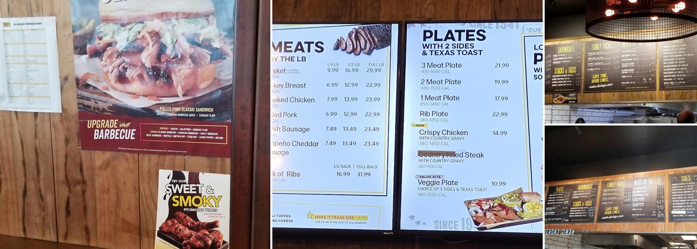 Dickey's Barbecue Pit Menu