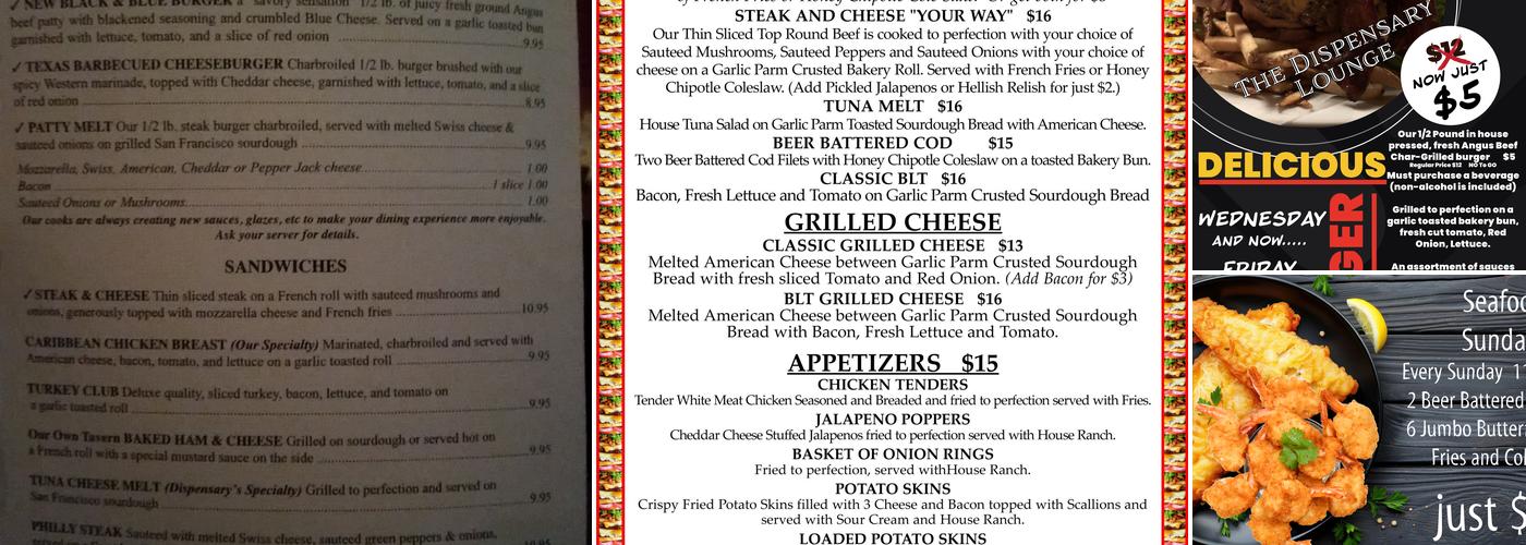 Dispensary Lounge Menu