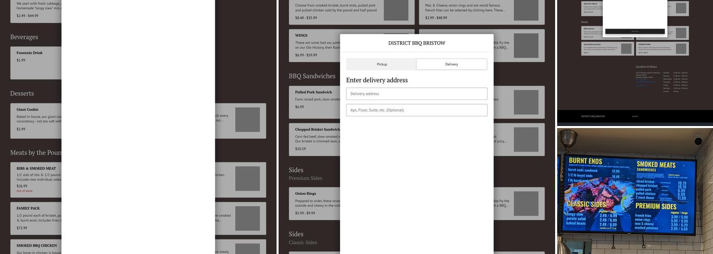 District BBQ Bristow Menu