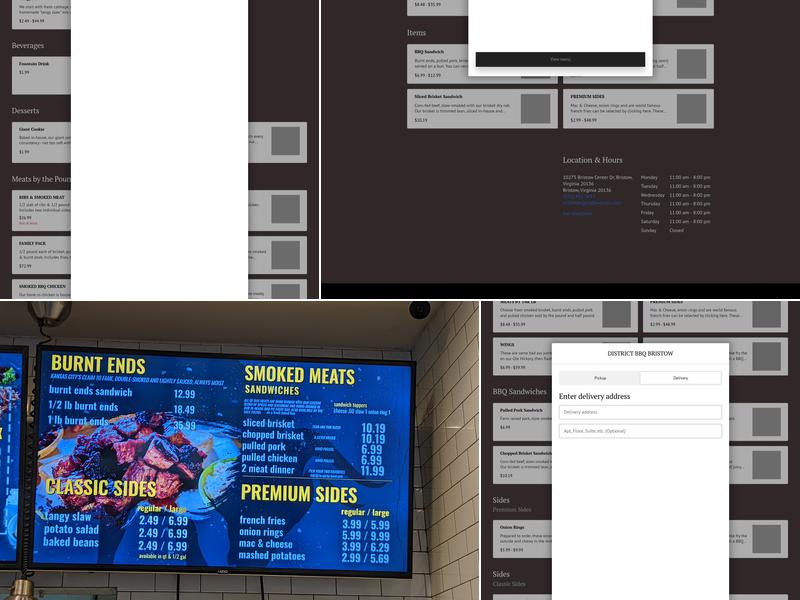 District BBQ Bristow Menu