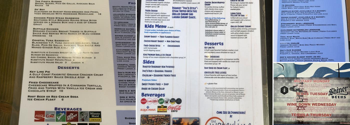 Doc's Seafood and Steaks Menu