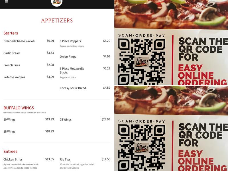 Dominguez Pizza #2 Menu