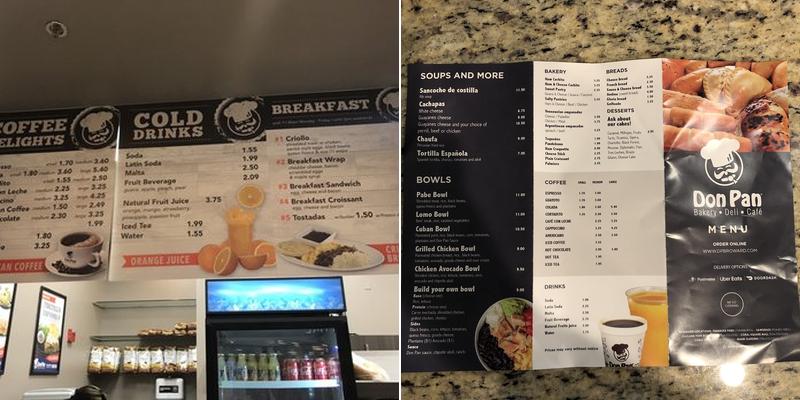 Don Pan Menu