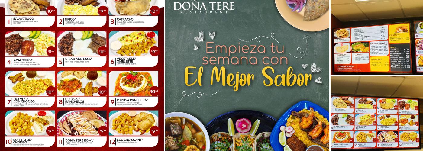 Dona Tere Restaurant Menu