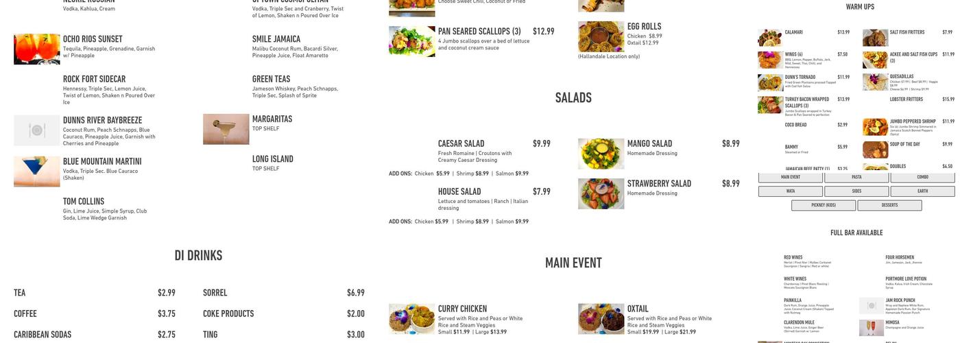 Dunns River Island Cafe Hallandale Beach Menu