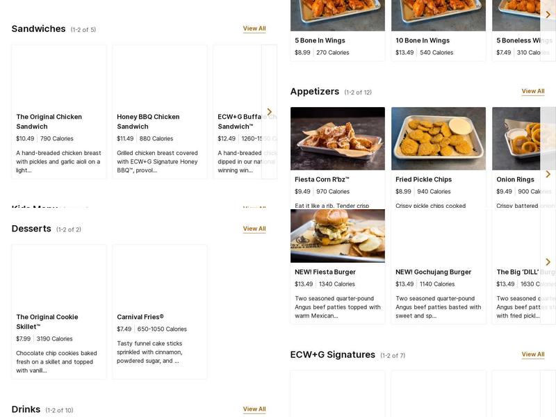 East Coast Wings + Grill Menu