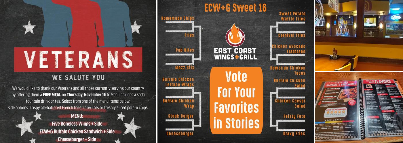 East Coast Wings + Grill Menu