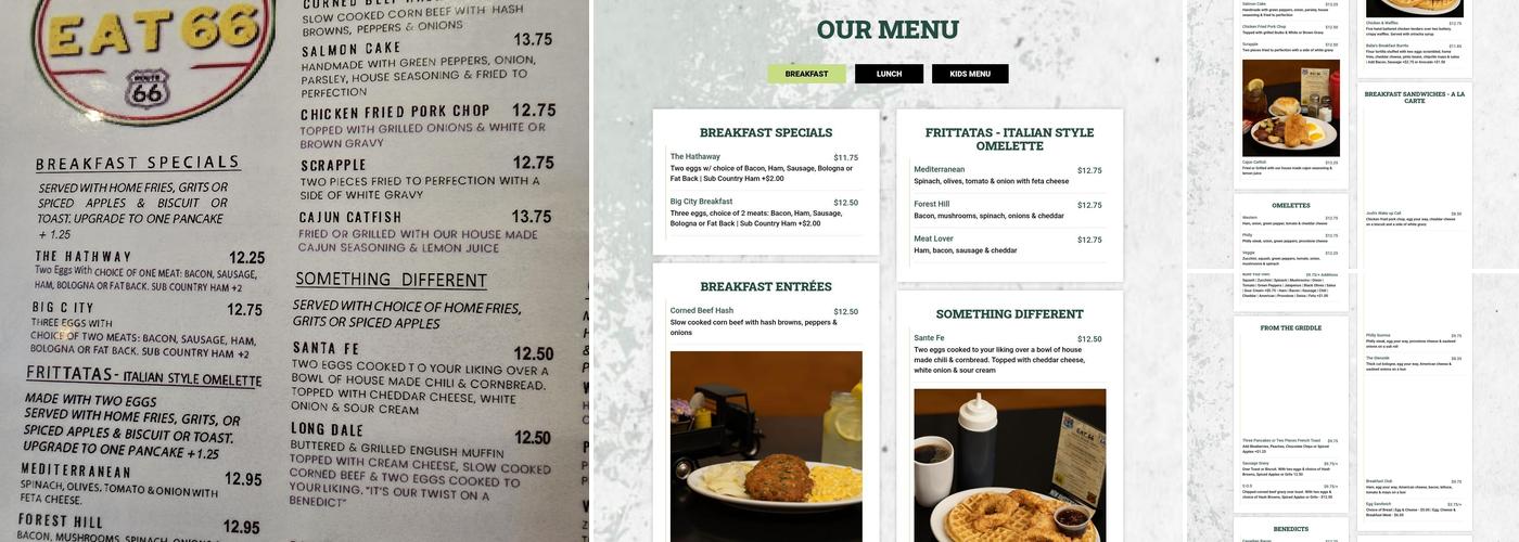 Eat 66 Menu