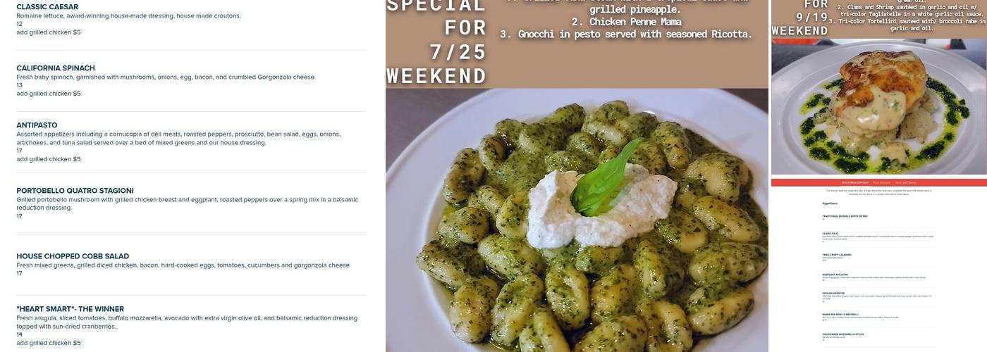 Eat At Joe's EHT Menu