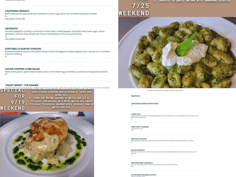 Eat At Joe's EHT Menu