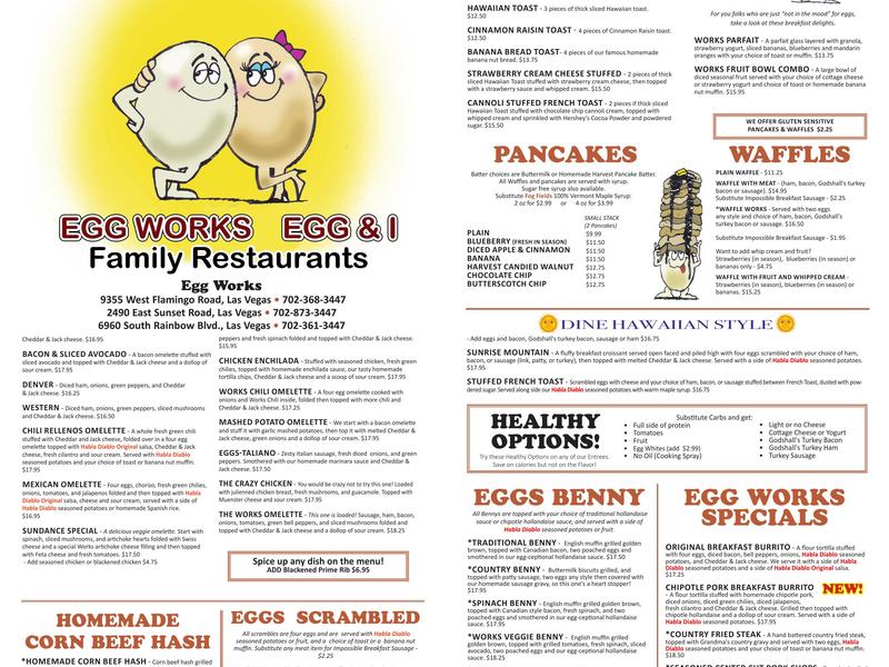 Egg Works Menu