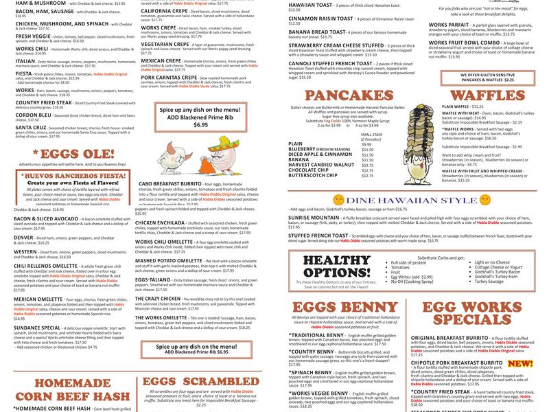 Egg Works Menu