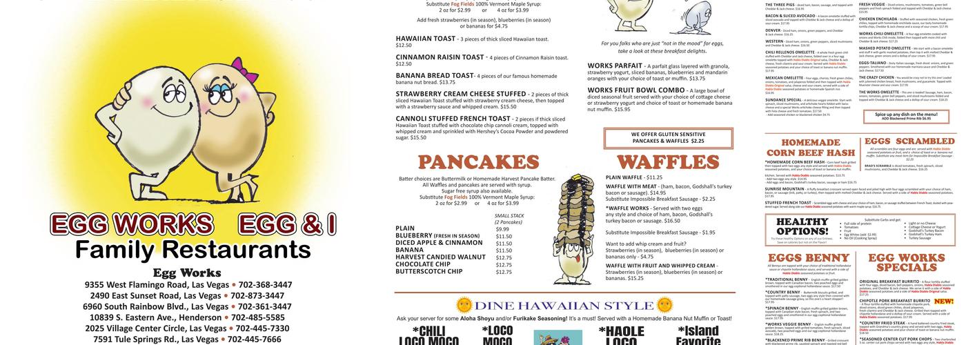 Egg Works Menu