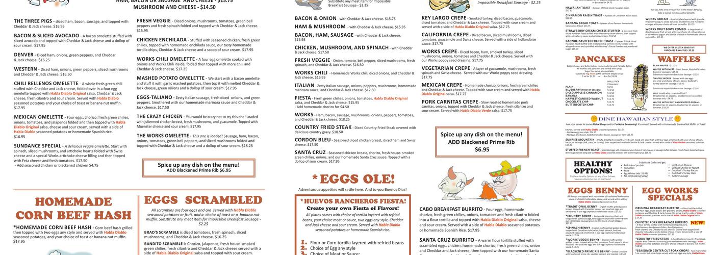 Egg Works Menu