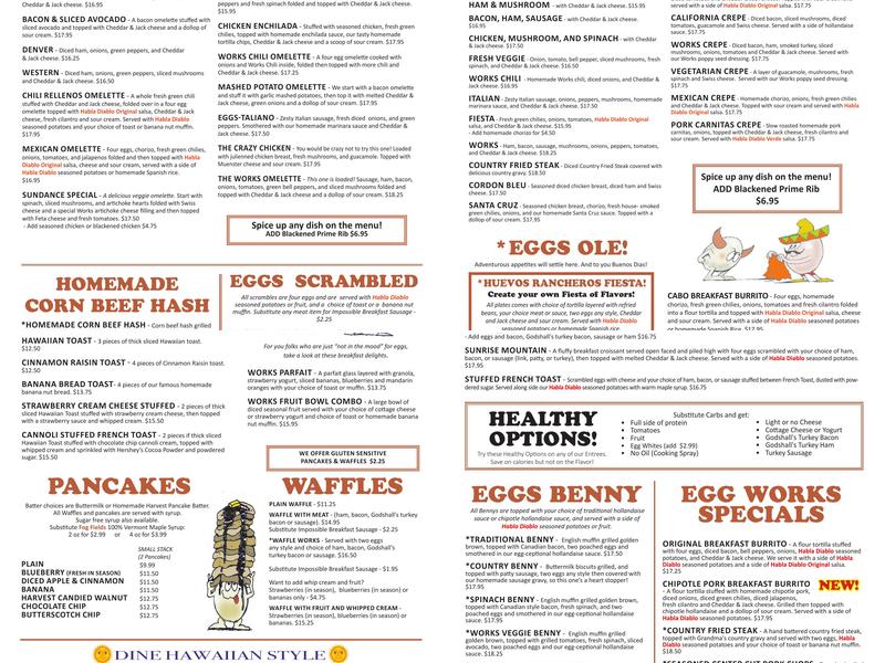 Egg Works Menu
