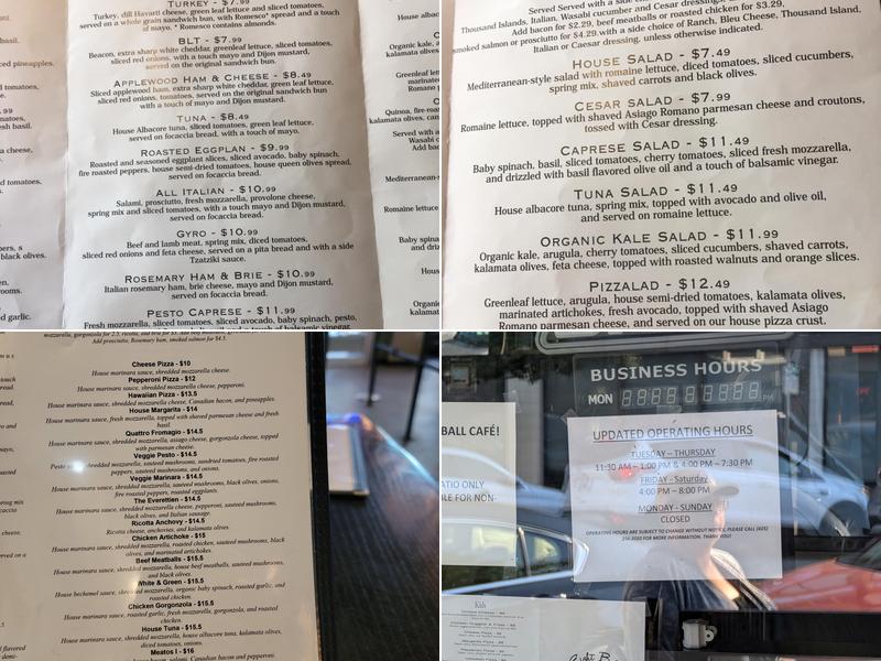 Eight Ball Cafe Menu