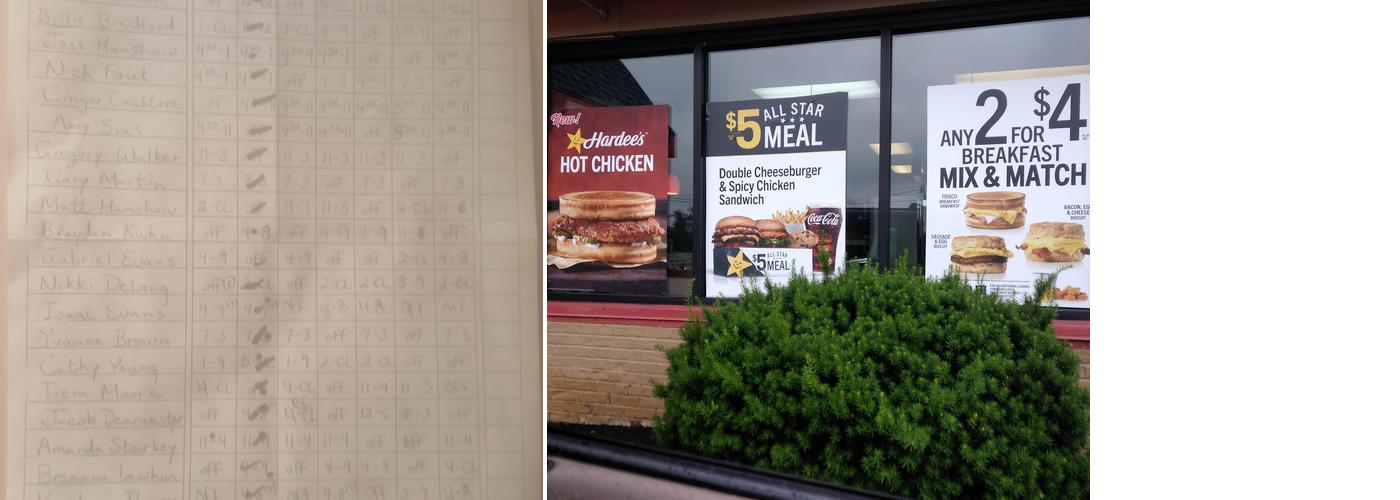 Hardee’s Menu