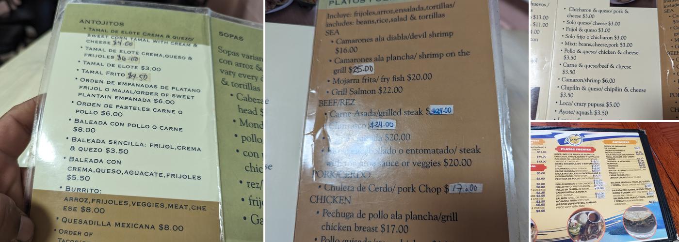 El Manjar Menu