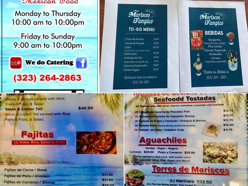 El Nuevo Mariscos Tampico Menu