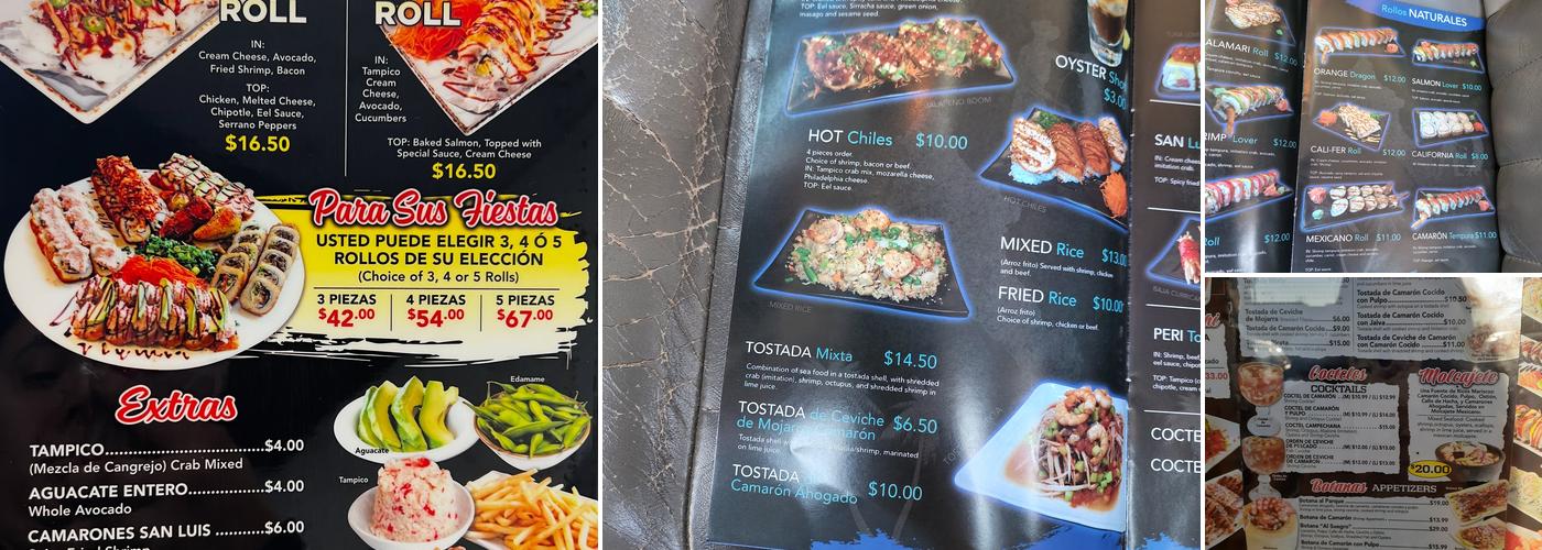 El Peri Sushi Menu