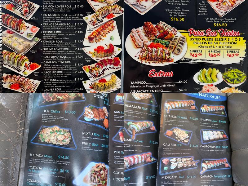 El Peri Sushi Menu