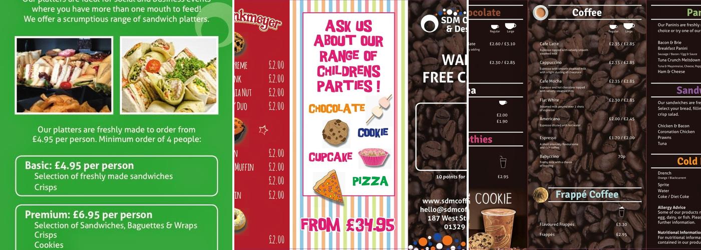 SDM Coffee House & Design Studio Menu