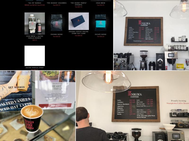 Enigma Coffee Menu